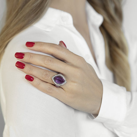 Diamond ring with Amethyst and Sapphire Dream Jewel