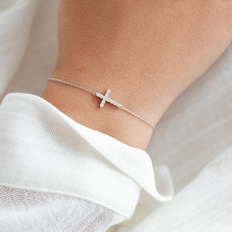 Diamond bracelet Glittering Cross