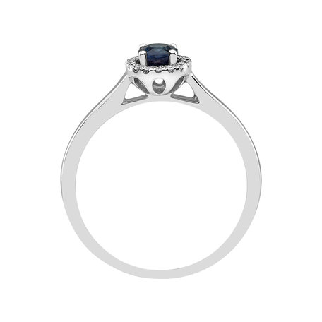 Diamond ring with Sapphire Princess