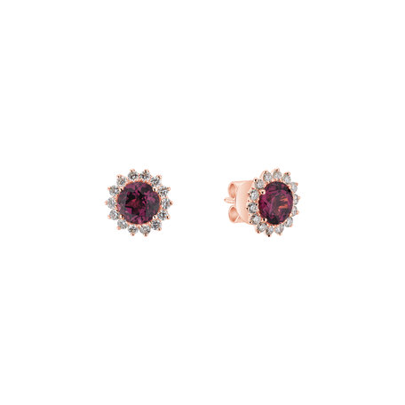 Diamond earrings with Garnet Stellar Hope