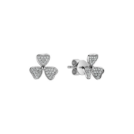 Diamond earrings Happy Trefoil