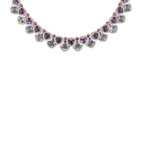 Diamond necklace with gemstones Shadowplay