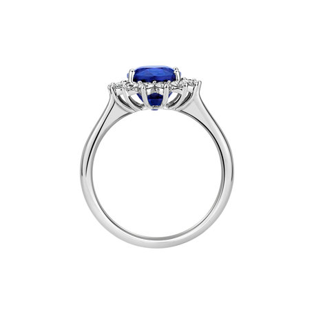 Diamond ring with Tanzanite Princess Sparkle