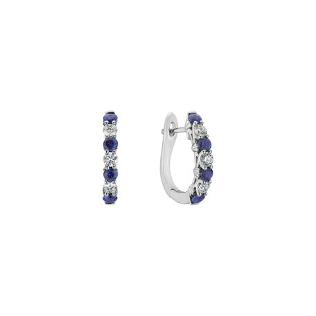 Diamond earrings and Sapphire Gem Grace