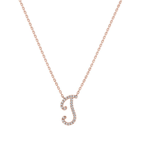 Diamond necklace Curly Glitter J