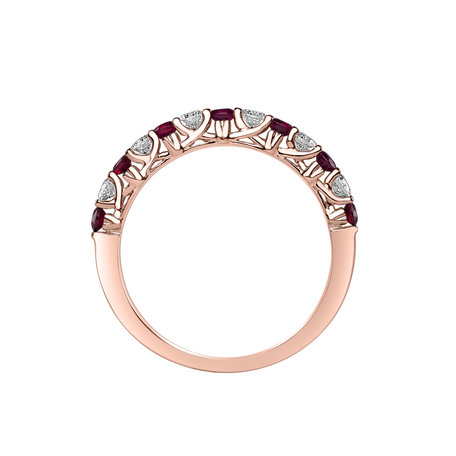 Diamond ring with Ruby Sevasti