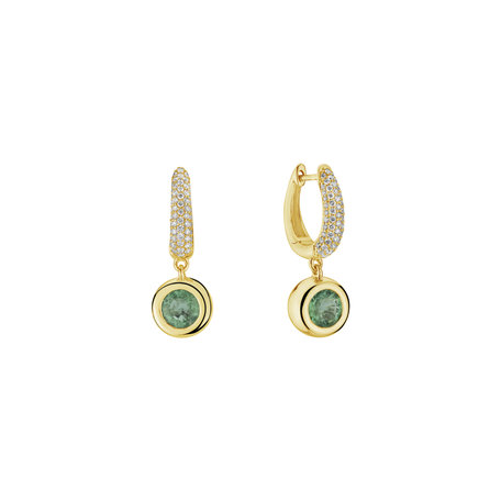 Diamond earrings with Emerald Starshine Essence