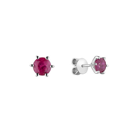 Earrings with Ruby Vesper Romance