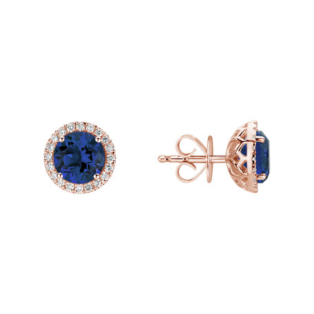 Diamond earrings with Tanzanite Eternal Sunshine