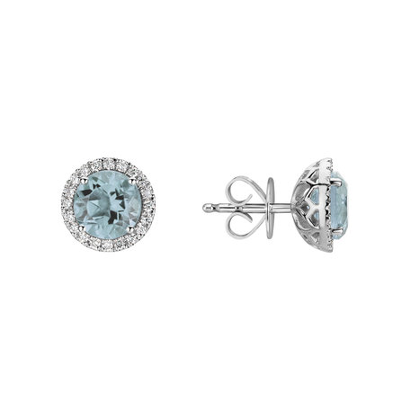 Diamond earrings with Topaz Sky Eternal Sunshine