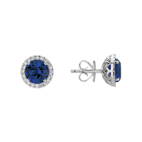 Diamond earrings with Tanzanite Eternal Sunshine