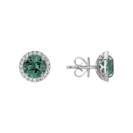 Diamond earrings with Tourmaline Eternal Sunshine