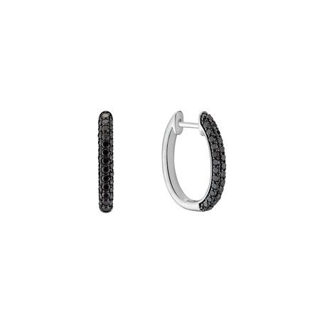 Earrings with black diamonds Grandiose Dew