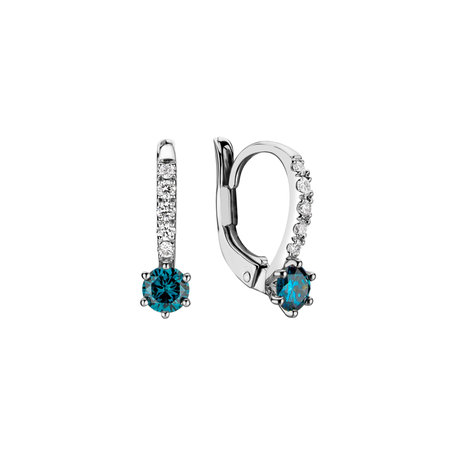 Earrings with blue and white diamonds Essential Glow