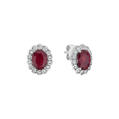 Diamond earrings with Ruby Brilliance