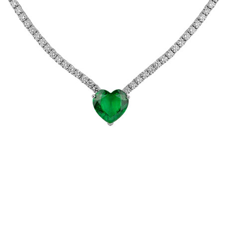 Diamond necklace with Emerald Gremory