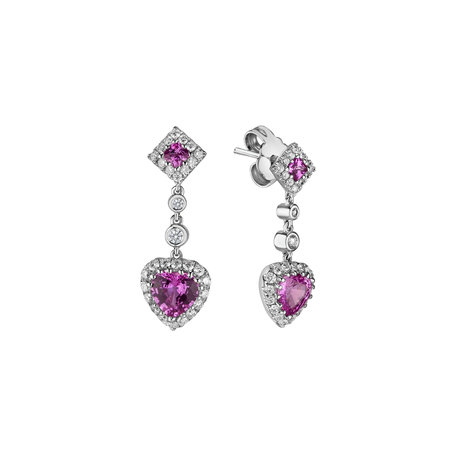 Diamond earrings with Sapphire Teagan