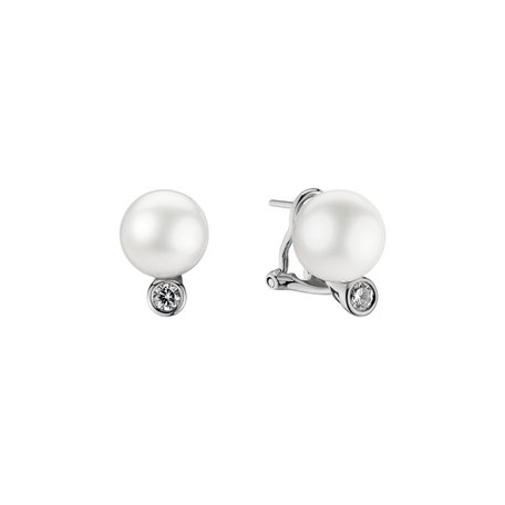 Earrings with Pearl diamonds Living Ocean