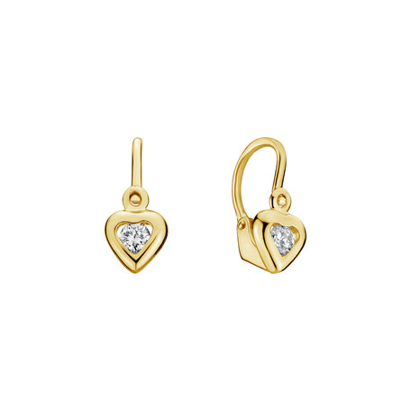 Children's diamond earrings Cute Kid