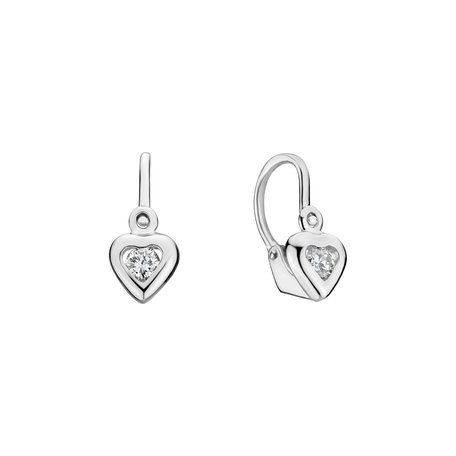 Children's diamond earrings Cute Kid