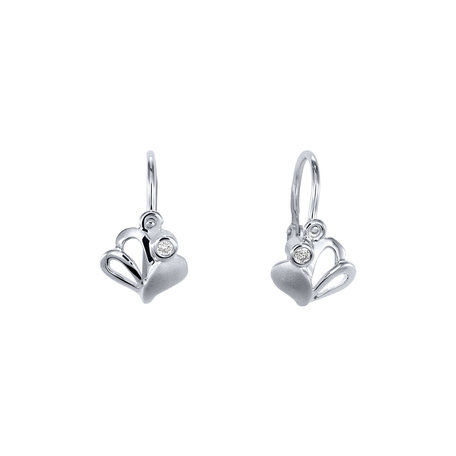 Children's diamond earrings Fashion