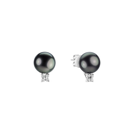 Diamond earrings with Pearl Dune