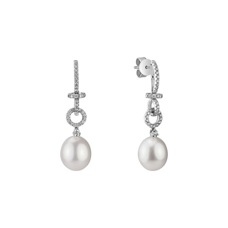 Diamond earrings with Pearl Underwater Teresa