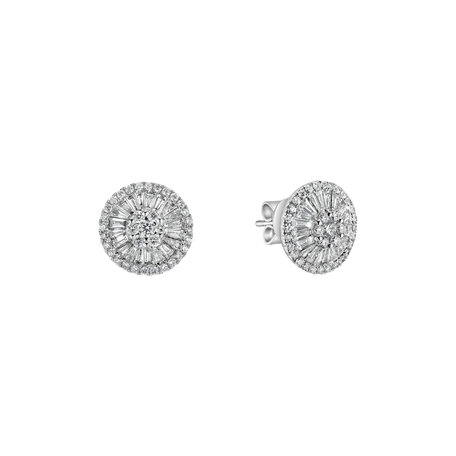 Diamond earrings Diamond moon