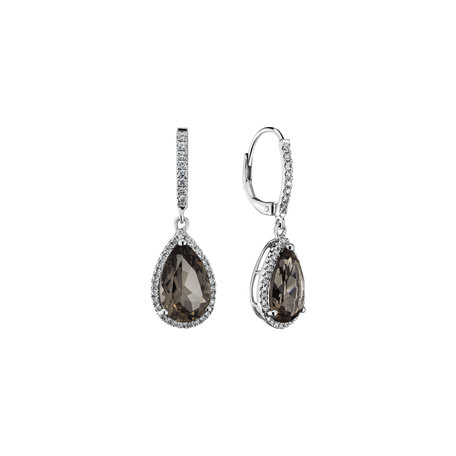 Diamond earrings with Quartz Maryam