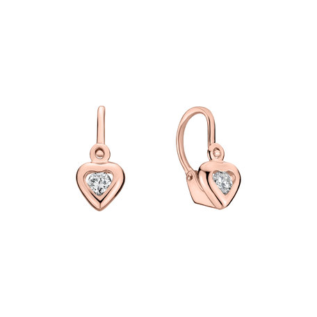 Children's diamond earrings Cute Kid