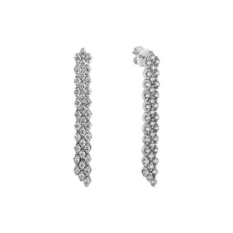 Diamond earrings Brilliant Waterfall