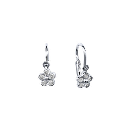 Children's diamond earrings Diamond Flower