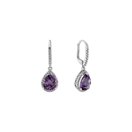 Diamond earrings with Amethyst Thorns of Despair