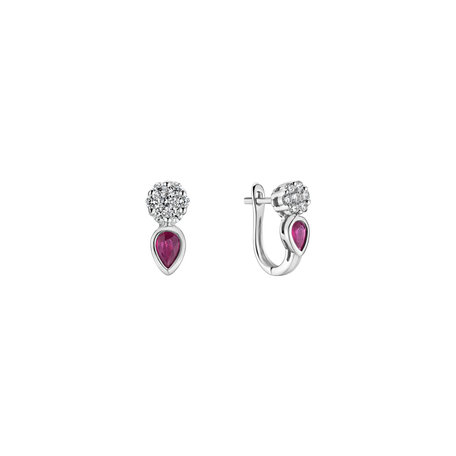 Diamond earrings with Ruby Eternals