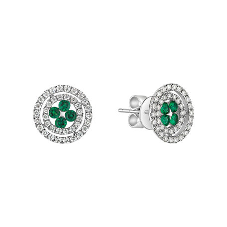 Diamond earrings and Emerald Susanna