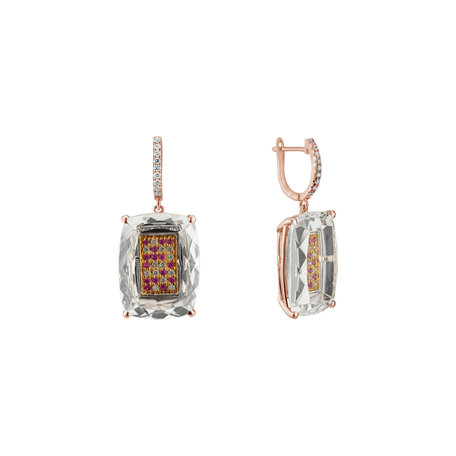 Diamond earrings, Topaz and Sapphire Laurice