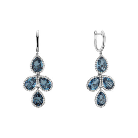 Diamond earrings and Topaz Mystic Rhapsody