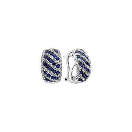 Diamond earrings and Sapphire Cassia