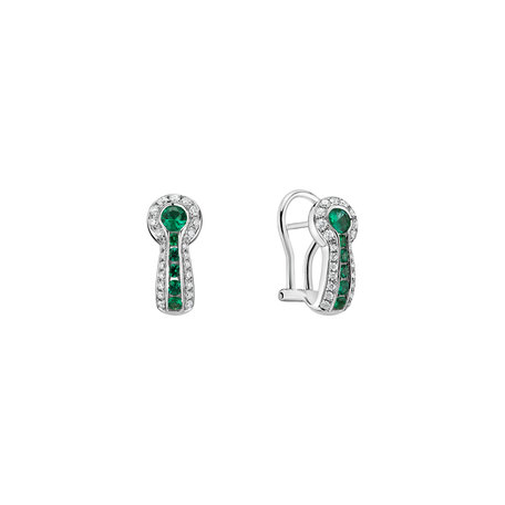 Diamond earrings and Emerald Kayden