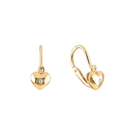 Children's diamond earrings Sweetheart