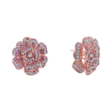 Diamond earrings and Sapphire Ice Flower