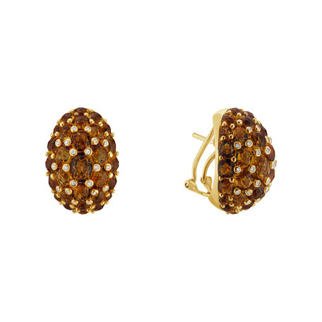 Diamond earrings and Citrine Caprice