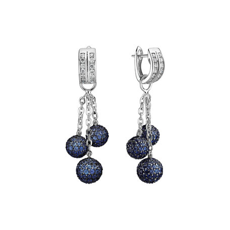 Diamond earrings and Sapphire Daine