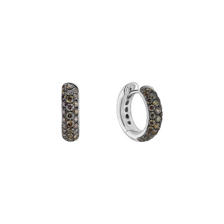 Earrings with brown diamonds Smedius