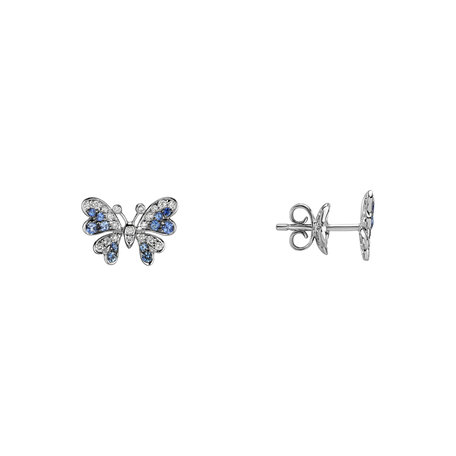 Diamond earrings and Sapphire Heaven Butterflies