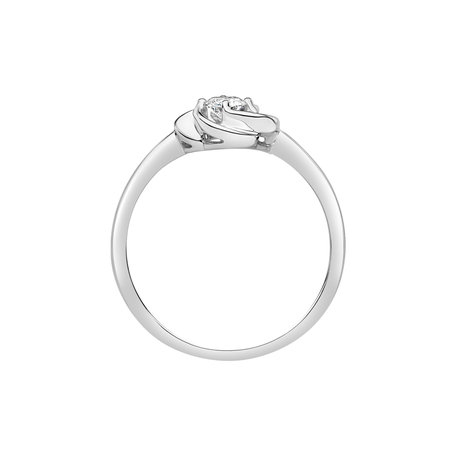 Diamond ring Minimalist Flower