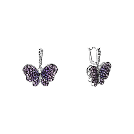 Diamond earrings with Sapphire Sapphire Butterfly