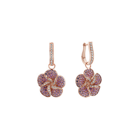 Diamond earrings and Sapphire Panama