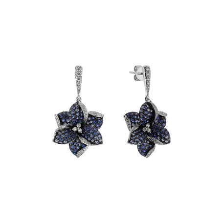 Diamond earrings and Sapphire Heaven Violet