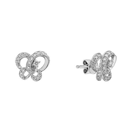 Diamond earrings Happy Butterflies